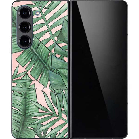 Spring Palm Leaves Galaxy Z Fold5 5G Skin